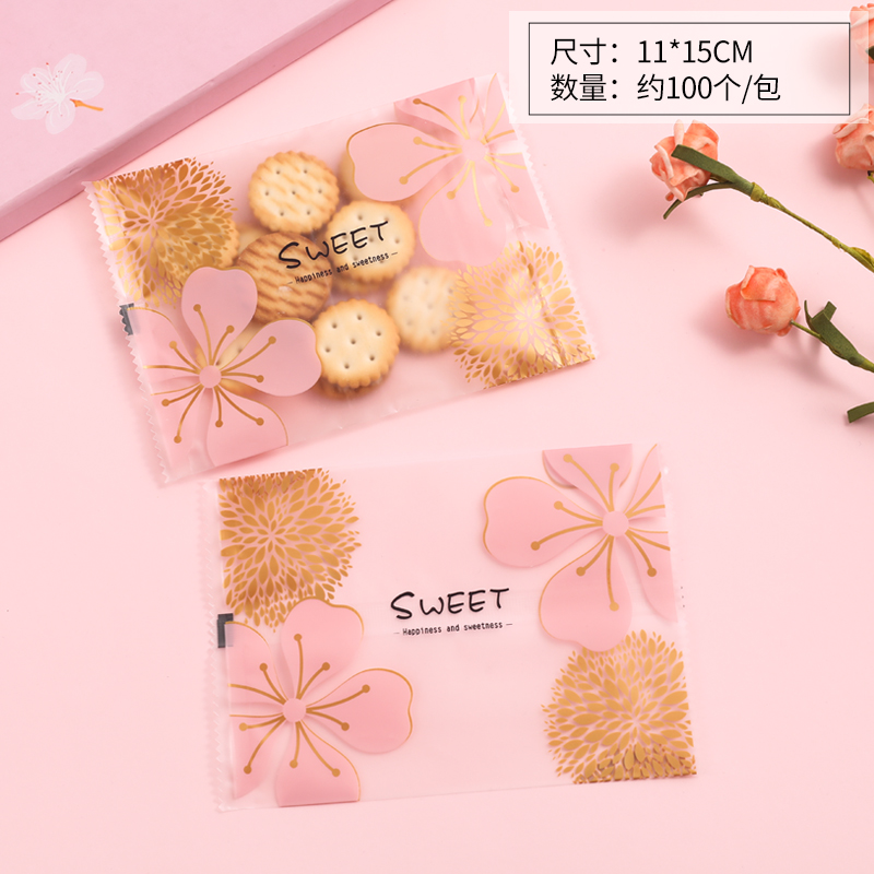 Bolsa de embalaje de cerezo, leche de fecha, bolsa de embalaje de nieve, botón de nougat encantador, galletas de vaca horneadas, bolsa de embalaje de pasteles de luna