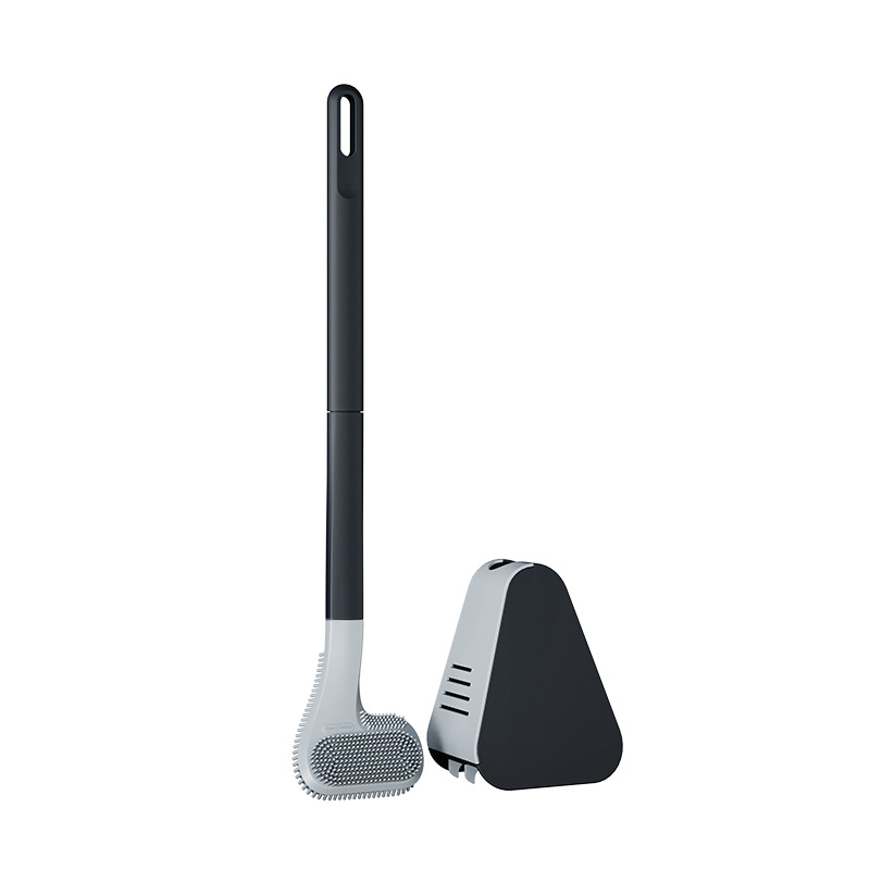 El nuevo cepillo de baño de golf de Xiangjia, goma suave, mango largo, sin ángulo muerto, cepillo de inodoro, base de cinturón de agua a prueba de fugas de apertura automática