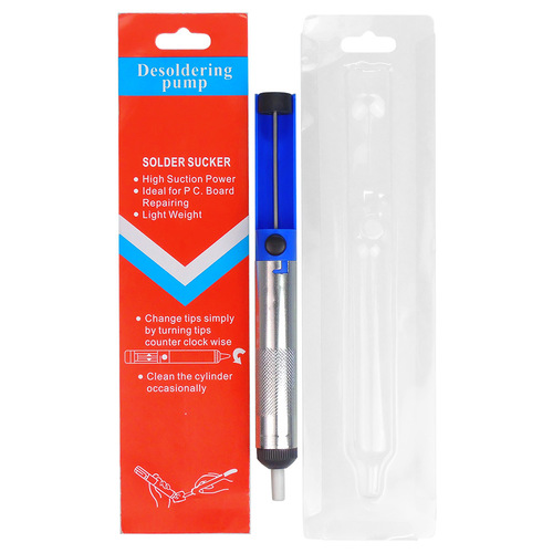 Small half aluminum desoldering device, desoldering gun, soldering iron set, tool companion, manual desoldering device, desoldering pump