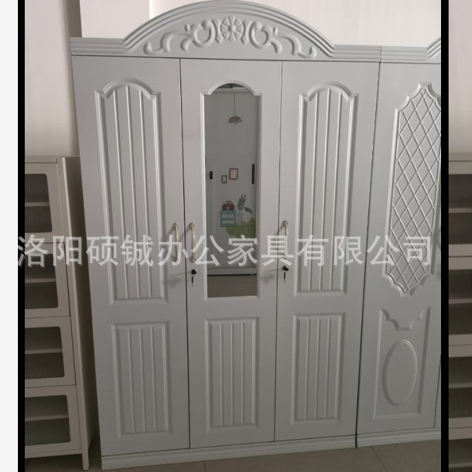 Armario de acero prensado para comercio exterior, armario grabado, armario metálico, armario para ropa de cama, armario estampado, armario de almacenamiento para dormitorio, armario cambiador.