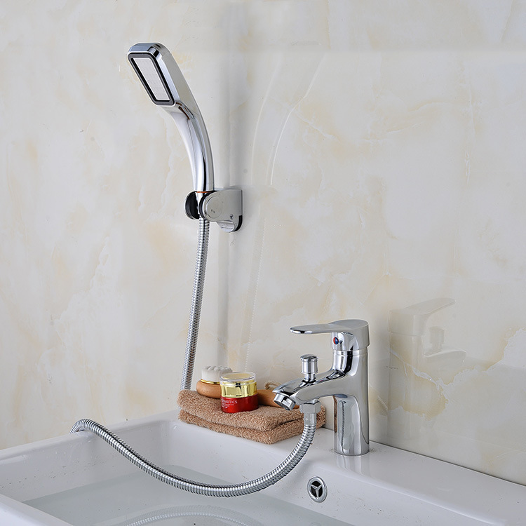 Copper pull-out faucet, washbasin, under-sink, bathroom cabinet, washbasin, sink, cold and hot basin, washbasin, faucet, household Item Picture