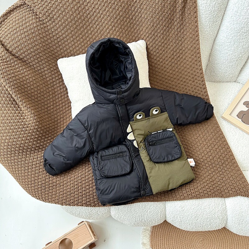 [Orange leather] in stock DW235250 Boys' winter crocodile mid-length 90 white duck down jacket
