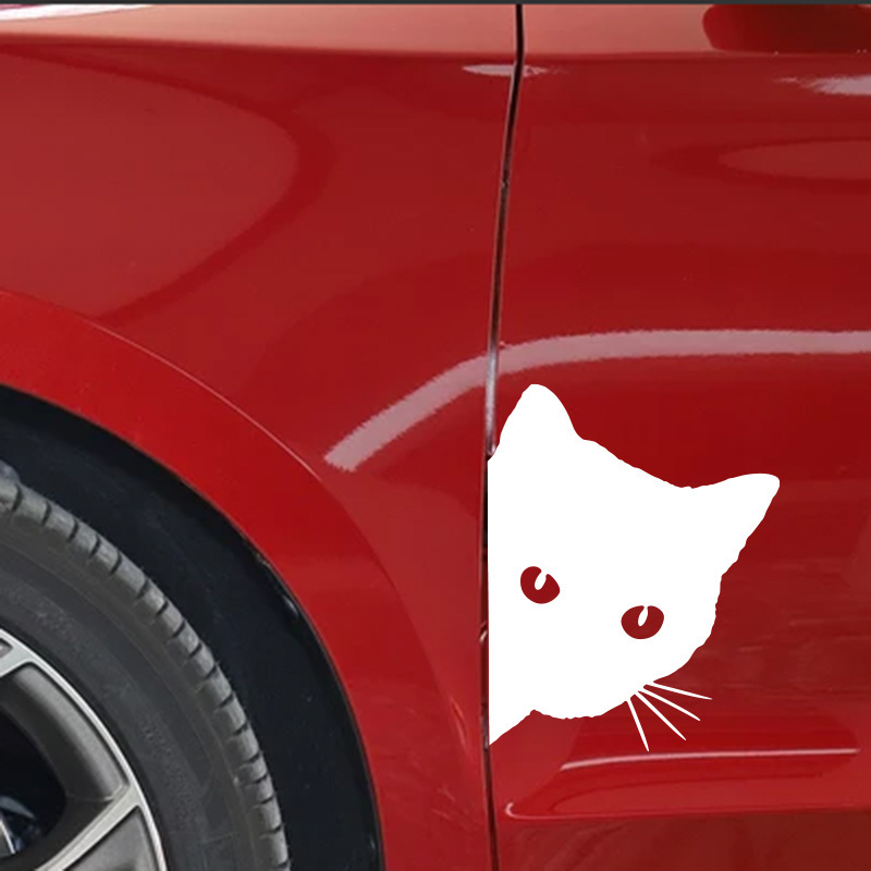 Comercio exterior transfronterizo gato cara Peeping pegatinas de coche gato mascota gato pegatinas reflectantes Peeping gato pegatinas reflectantes image 3