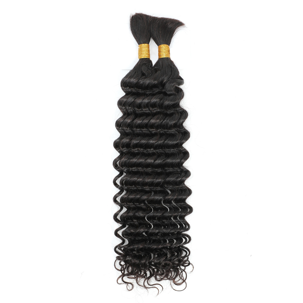 Deep Wave Real Wig Boho Braids Extensions Human Export Curly Hair Bulk_voghion.com