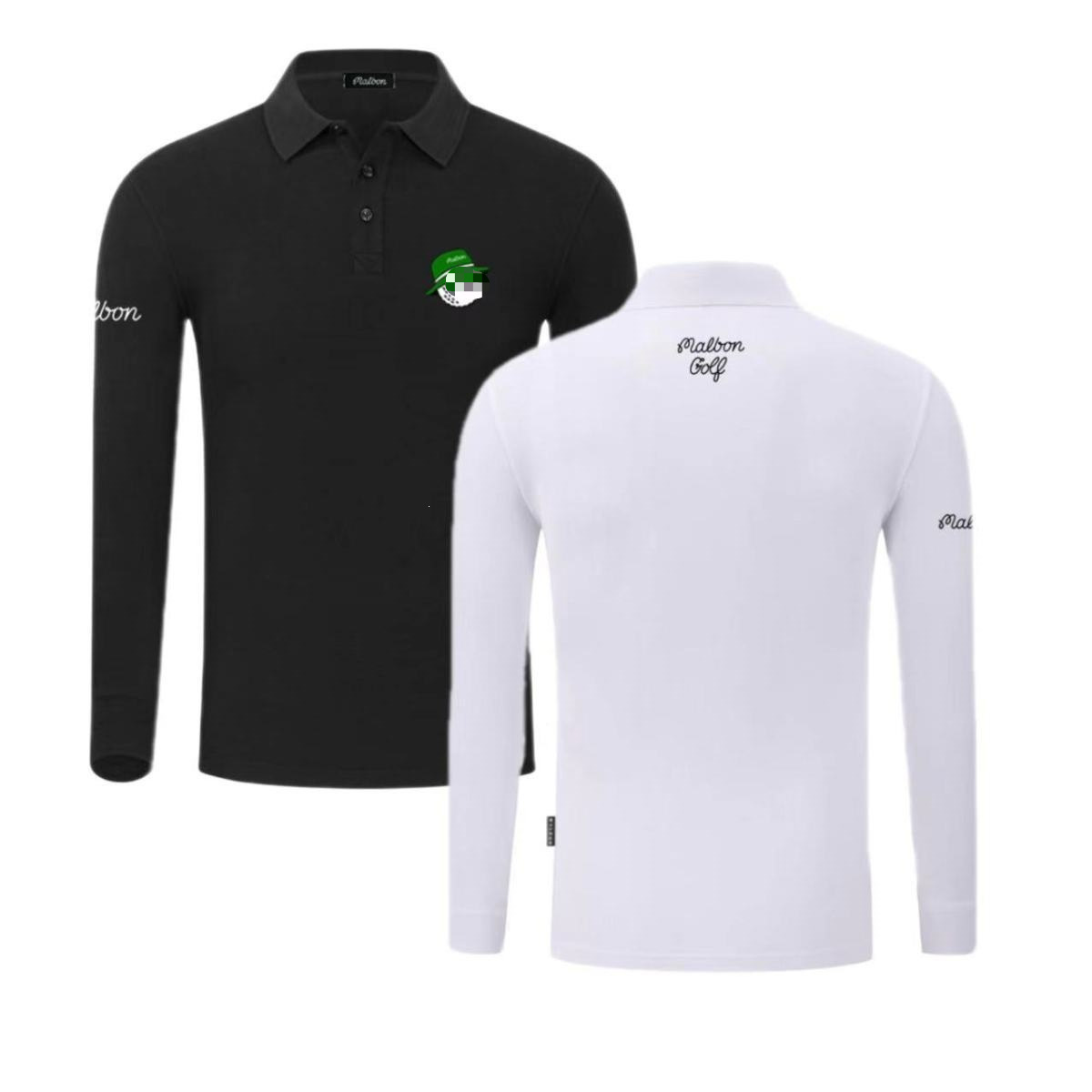 New Korean original golf polo long-sleeve cotton sports T-shirt with collar for men and women