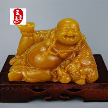 仿寿山石雕田黄石如来献宝风水玄关摆件玉石观赏奇石