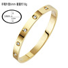 Golden women's bracelet for beloved stainless steel, accessory, Korean style, pink gold, wholesale