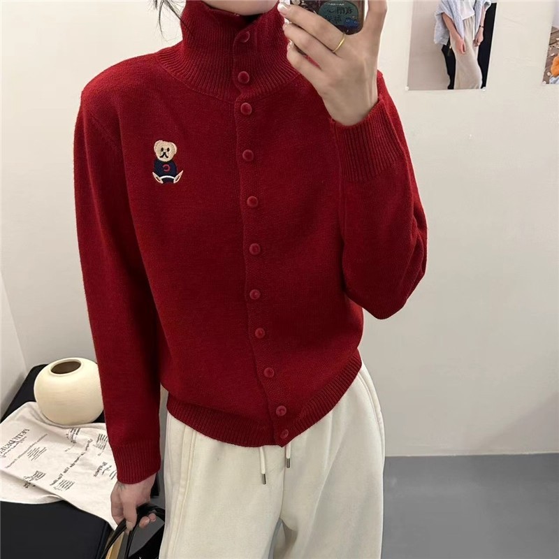 秋季女士短款毛衣针织开衫外套女2025年新款巨好看的早秋穿搭上衣|undefined