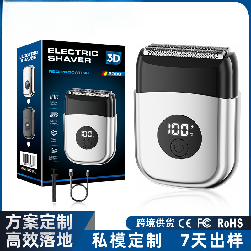 Cross-Border New Reciprocating Electric Shaver, Wet and Dry Dual Shaving, Washable, Rechargeable, Portable Waterproof Razor