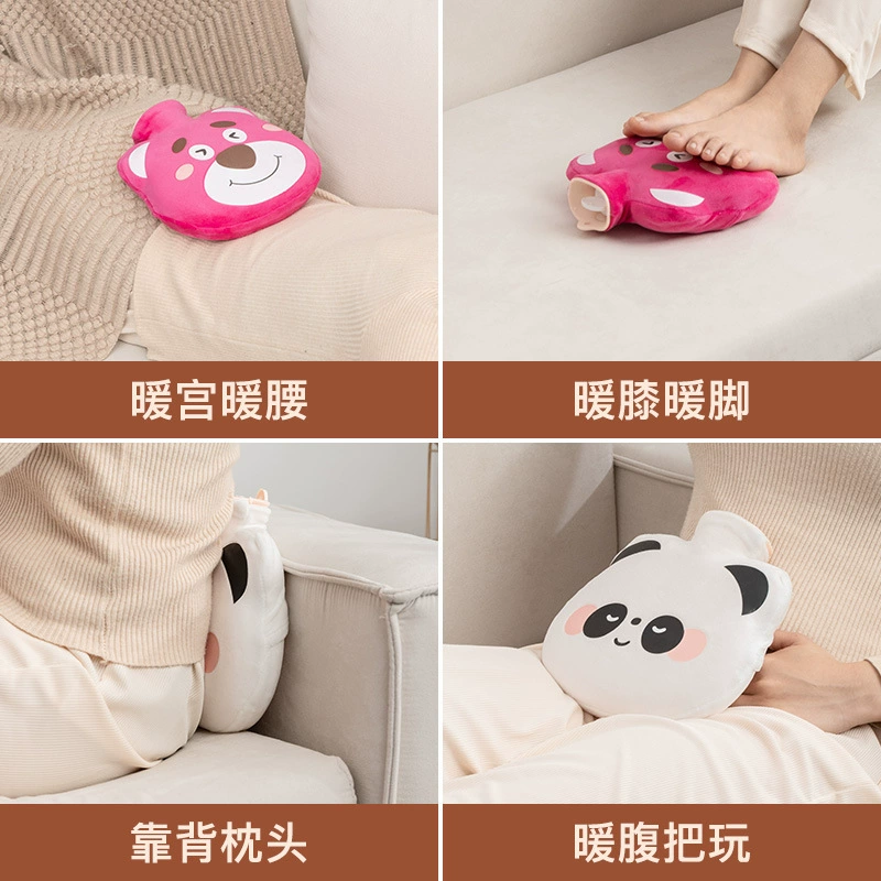 Three dimensional silicone winter water container, hand warmer for students