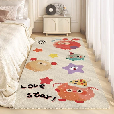 Avtomobil döşəmə paspasları — Carpet, Stain-Resistant and Easy to Care - colorful-fur-balls-40120cm-point-plastic-bottom-imitation-cashmere