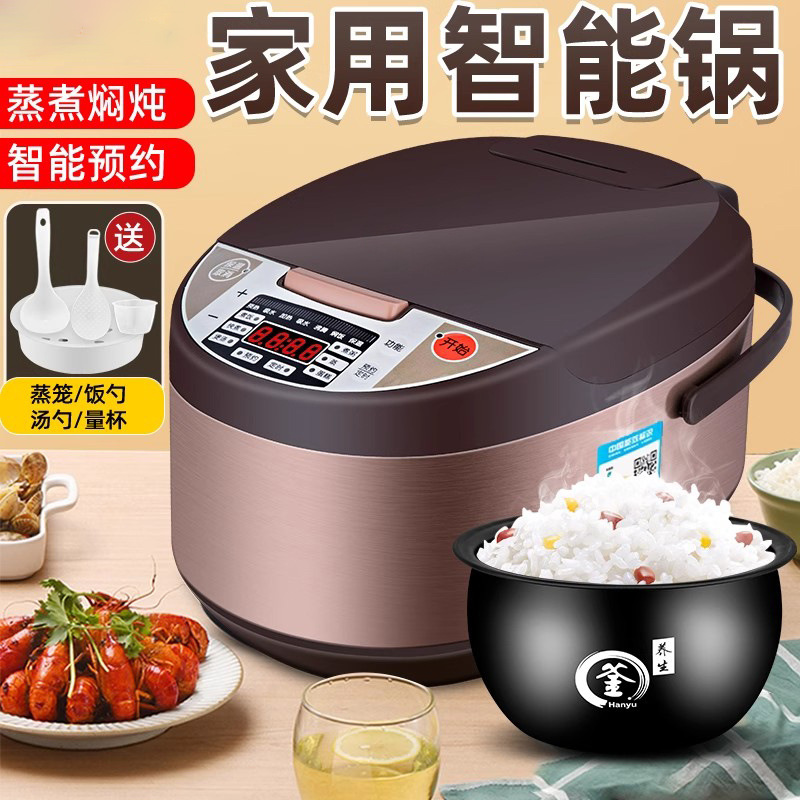 3인, 6인, 7인용 가정용 3L/4L/5L 논스틱 밥솥을 예약할 수 있는 스마트 다기능 24시간 밥솥