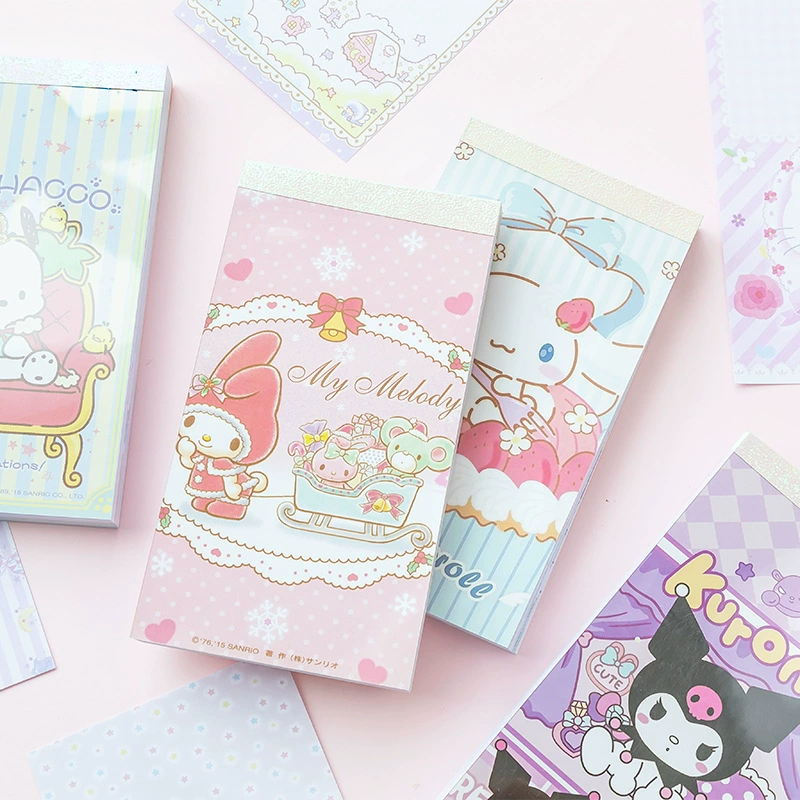 Креативный мультяшный Sanrio семейный блокнот для подписей, милый блокнот для начальной школы, бланк для записок