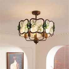 帝赞卧室吸顶灯复古中古珐琅彩宋代美学灯具中国风新中式房间灯饰