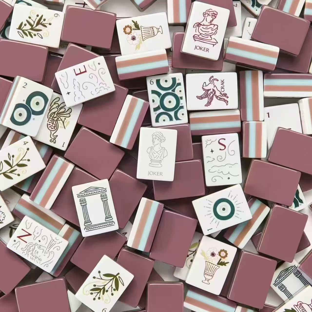 Acrylic American Mahjong, 160 tiles, four-layer color-blocked acrylic American Mahjong tiles, available for wholesale