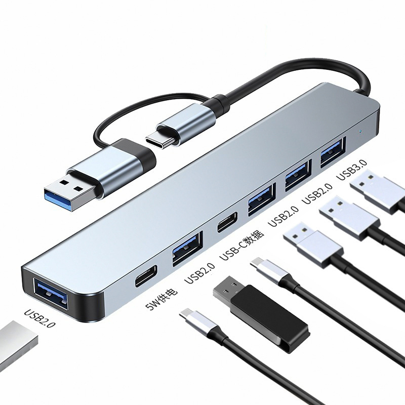 ノートパソコン用USB拡張Type-Cドッキングステーション、マルチインターフェースHUBコンバーター、ハブ、高速伝送|undefined