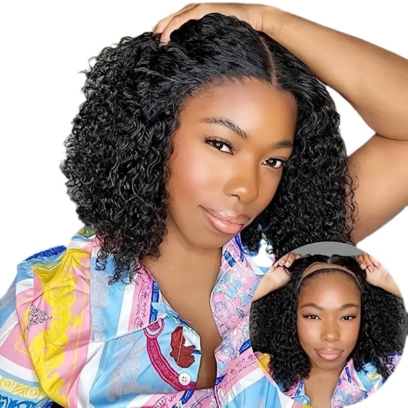 Europa y América de moda encaje pequeño rollo explosivo peluca de cabeza africana venta caliente frente encaje pequeño rollo peluca cubierta de pelo