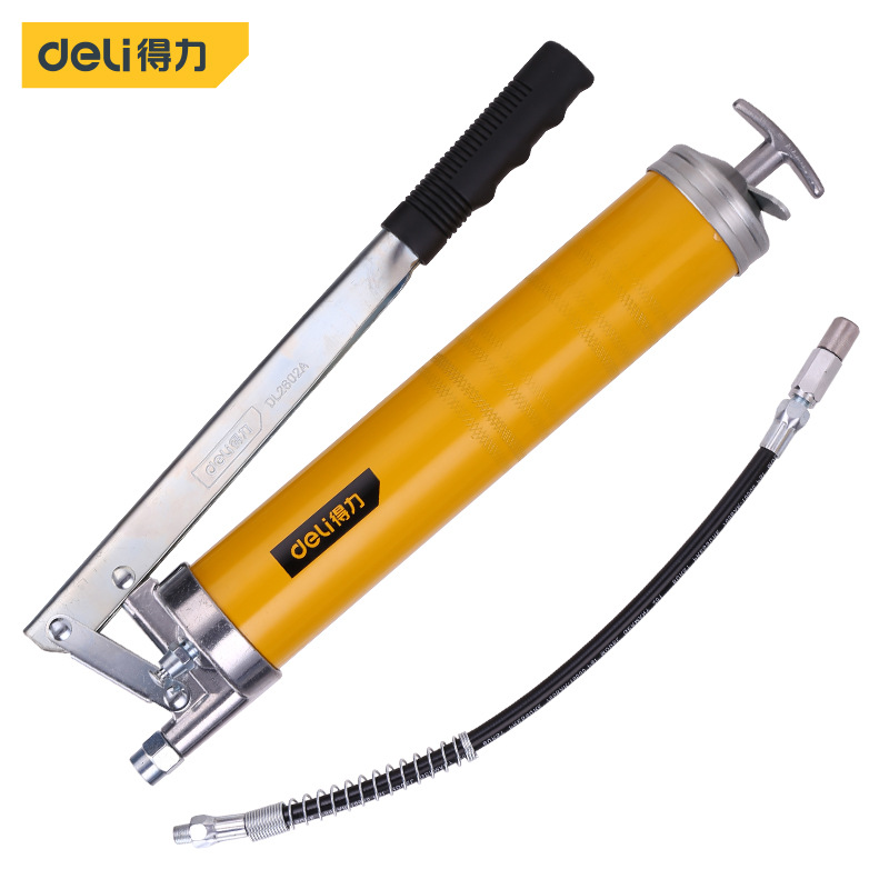 品牌授权Deli/得力专业级高压型黄油枪400/600/900CC单压杆双压杆