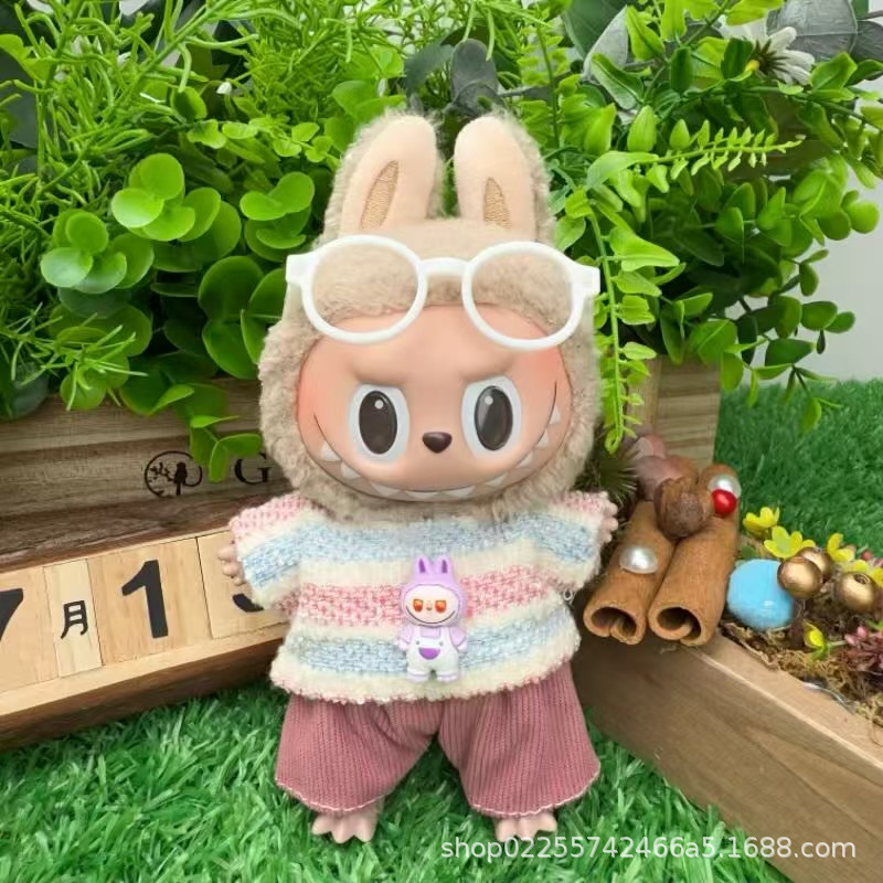 Labubuの子供服に適しています。布の服は17cm一二三代のセットの小さいアクセサリーに座っています。|undefined