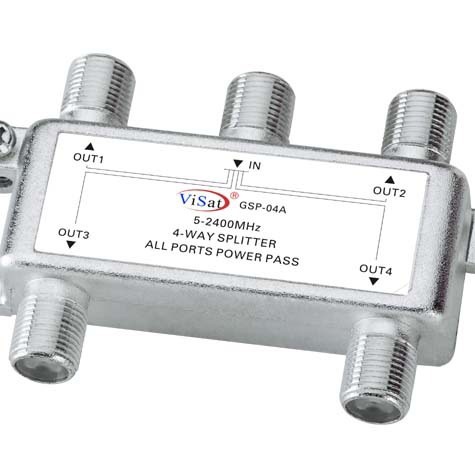 功分器 分配器 电视信号四路功分器 4-way splitter