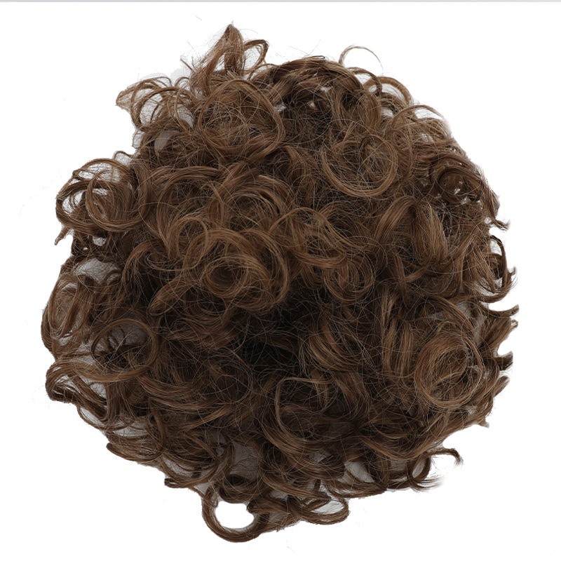 Coletero Postizo de Cabello Rizado de Fibra de Alta Temperatura con Aspecto Natural para Mujeres image 14