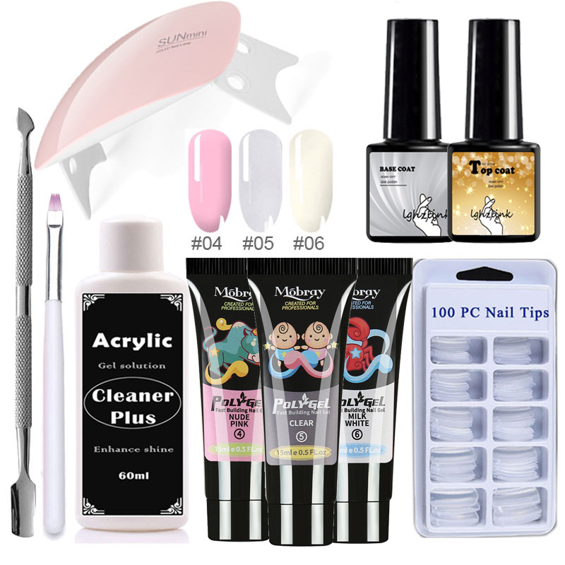 15ml uñas arte extensión pegamento traje molde de uñas cepillo de doble cabeza arte de uñas traje de pegamento de extensión de cristal esmalte de uñas traje de pegamento