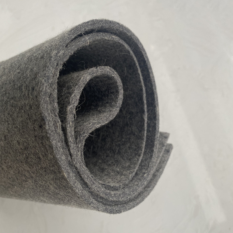 Gray Wool Felt, 2-5mm Thick, Pressed Pure Wool, Felt Fabric for Shoe Materials, Warm Material for Shoe Insoles