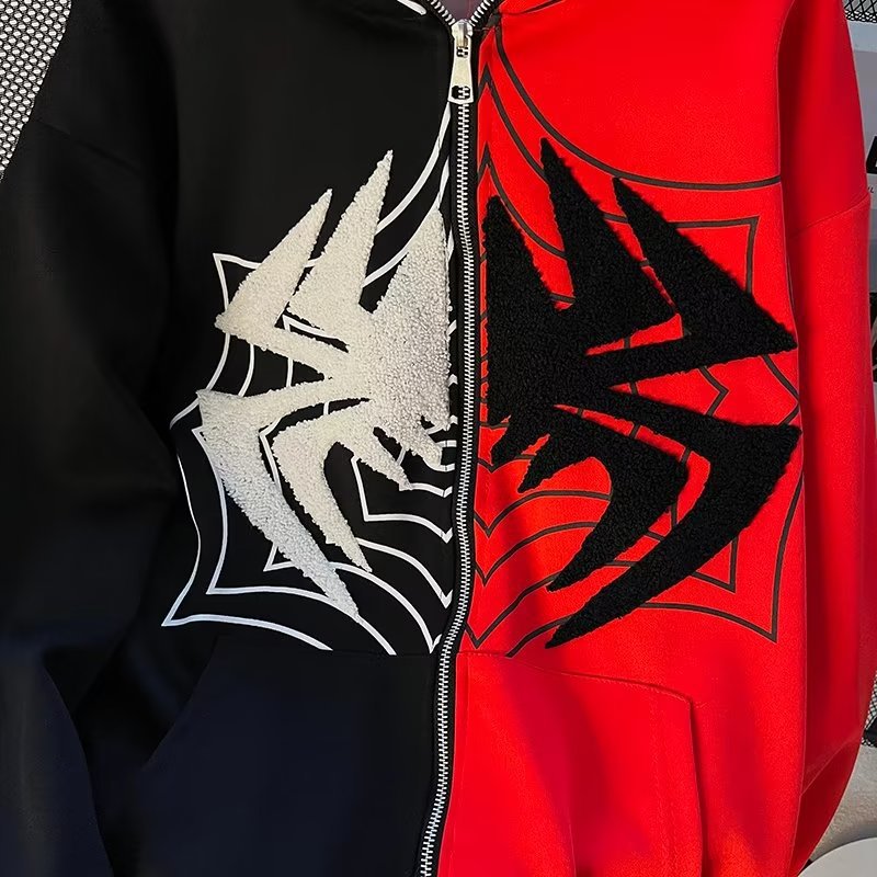 Embroidered print jacket