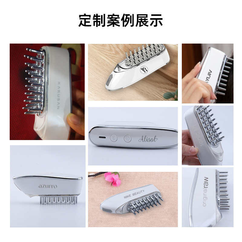 人気の頭皮アプリケーター EMS マイクロカレントマッサージヘアコーム赤色光ヘアケア経絡電気マッサージコーム卸売|undefined
