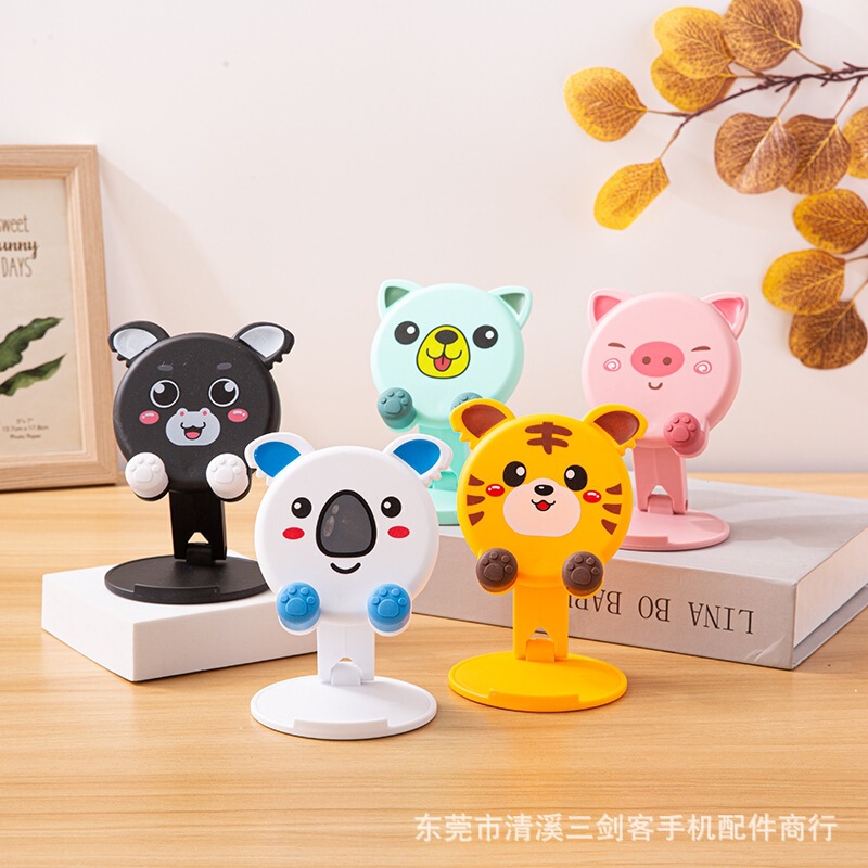Lift and Foldableing Mobile Phone Holder Cute Cartoon Tablet Universal Multi-Functional Internet Celebrity Desktop Lazy Support Lift and Foldableing Mobile Phone Holder Cute Cartoon Tablet Universal Multi-Functional Internet Celebrity Desktop Lazy Support