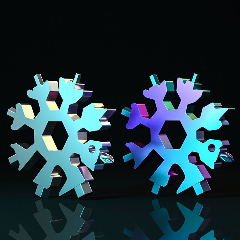 多功能雪花扳手户外组合工具便携带小型起瓶器八角合金万能开瓶器