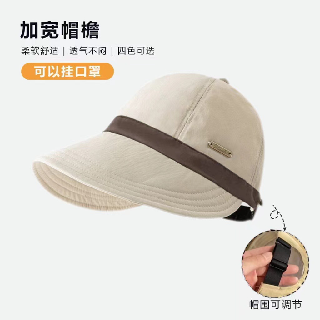 Versión mejorada del nuevo sombrero de visera de secado rápido para mujer, sombrero para el sol de protección solar fino de todo fósforo para mujer, sombrero de pescador de moda al aire libre para hombre