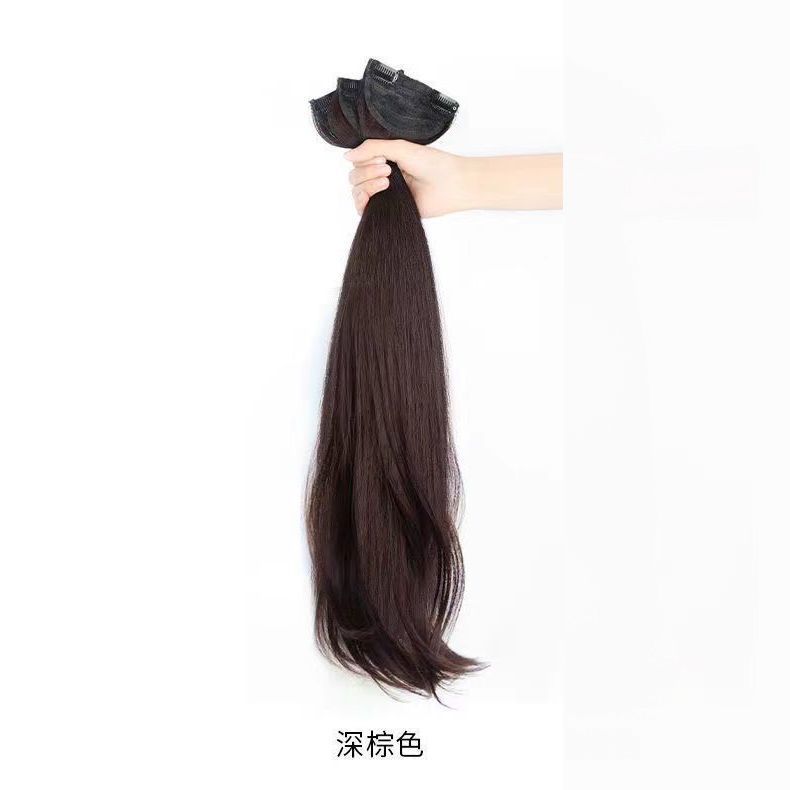 Parche de pelo largo recto de simulación inconsútil invisible de las mujeres, extensión de pelo de tres piezas