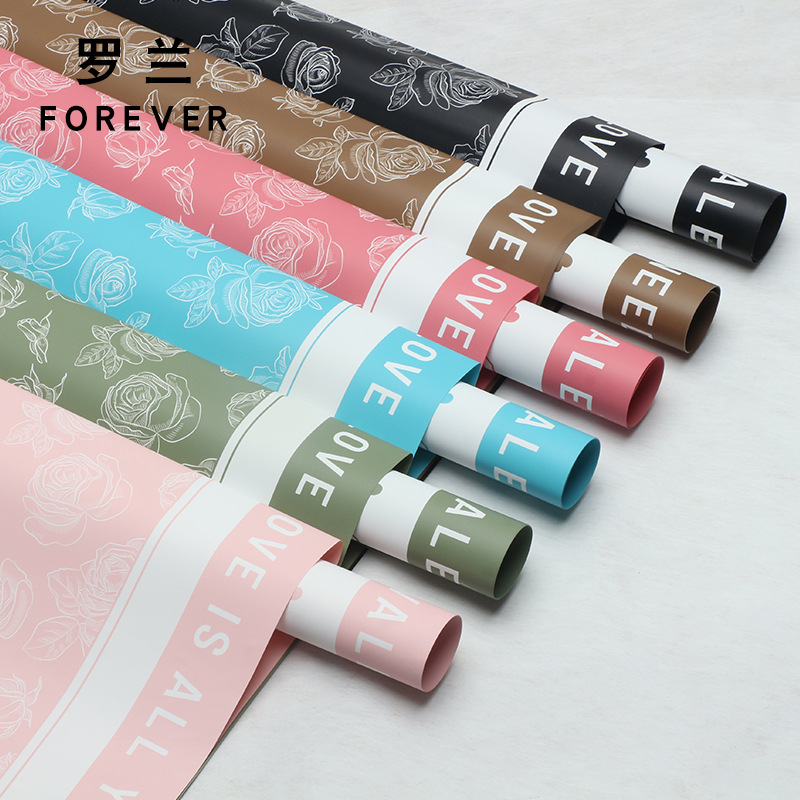 Roland Rose Garden Floral impermeable Papel elegante DIY ramo de flores de papel de embalaje de flores materiales al por mayor transfronterizos de comercio exterior