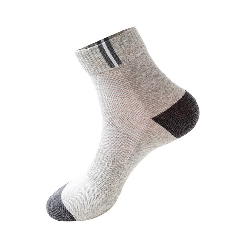 Men's Sports Casual Crew Socks, Home Use, Absorbent and Breathable, University Student Socks, Spring and Autumn Style, Business Stacked Socks Manufacturer