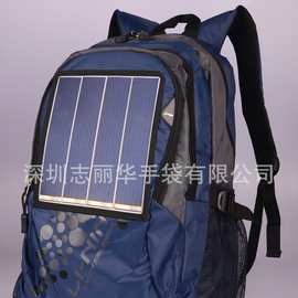 太阳能充电背包 UNI solar柔性太阳能板2W 充电背包厂 手机充电等
