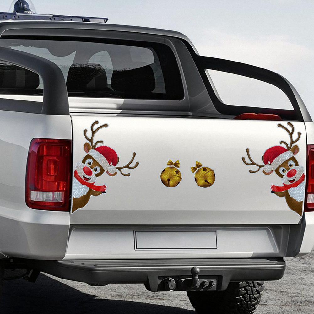 Weihnachten Glühbirne Alte Mann Schneemann Gnome Elch Auto Dekoration Magnetische Reflektierende Aufkleber display picture 5