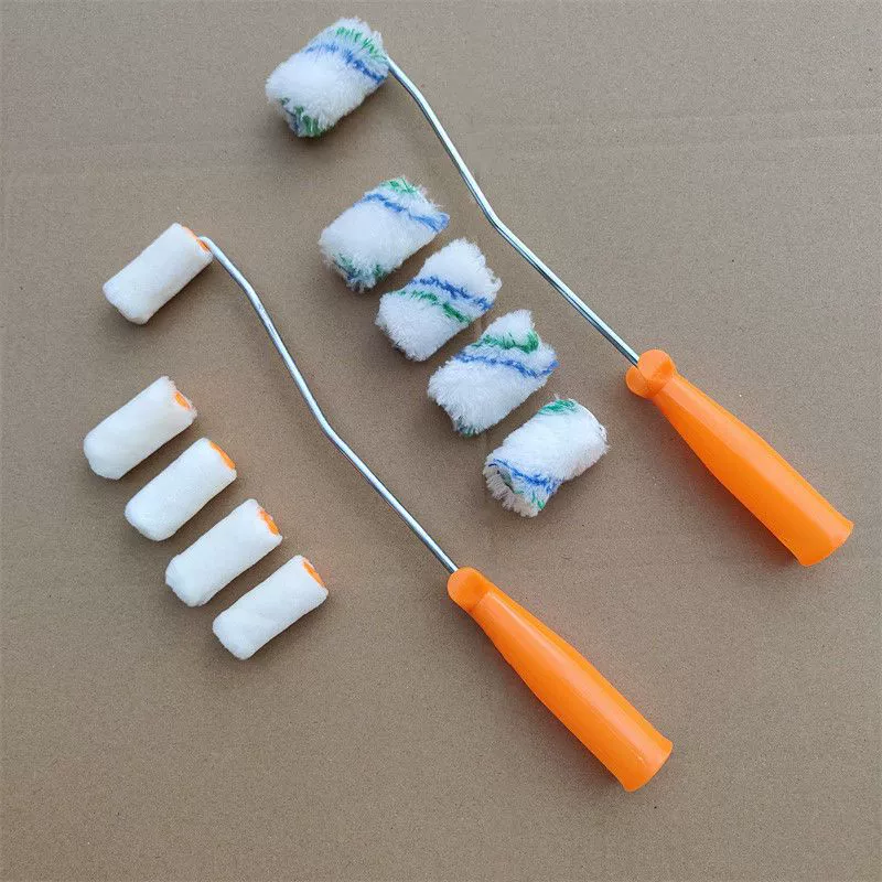 5.2cm роликовая щетка, мини-ролик для большого пальца, длинные волосы, хлопчатобумажная нить, короткая линия рисования, устойчивая к растворителям, роликовая краска, маленький ролик