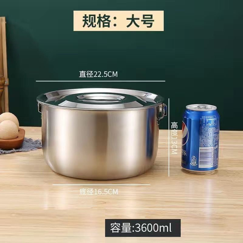 蓋付き 304 ステンレス鋼オイル盆地、食品グレードのラードタンク、高温耐性キッチン家庭用オイル貯蔵タンク、商業用調味料盆地|undefined