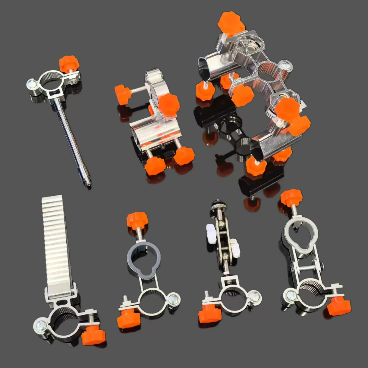 新款铝合金钓椅双炮台支架配件架渔具用批发座钓椅配件万向灯架伞