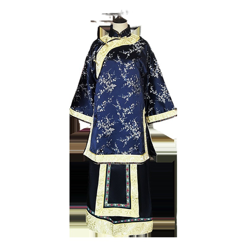 New Ancient Costume Qing Dynasty Lady and Grandmother Costume Republic of China Style Xiuhe Costume Chinese Civilian Stage Costume Wholesale