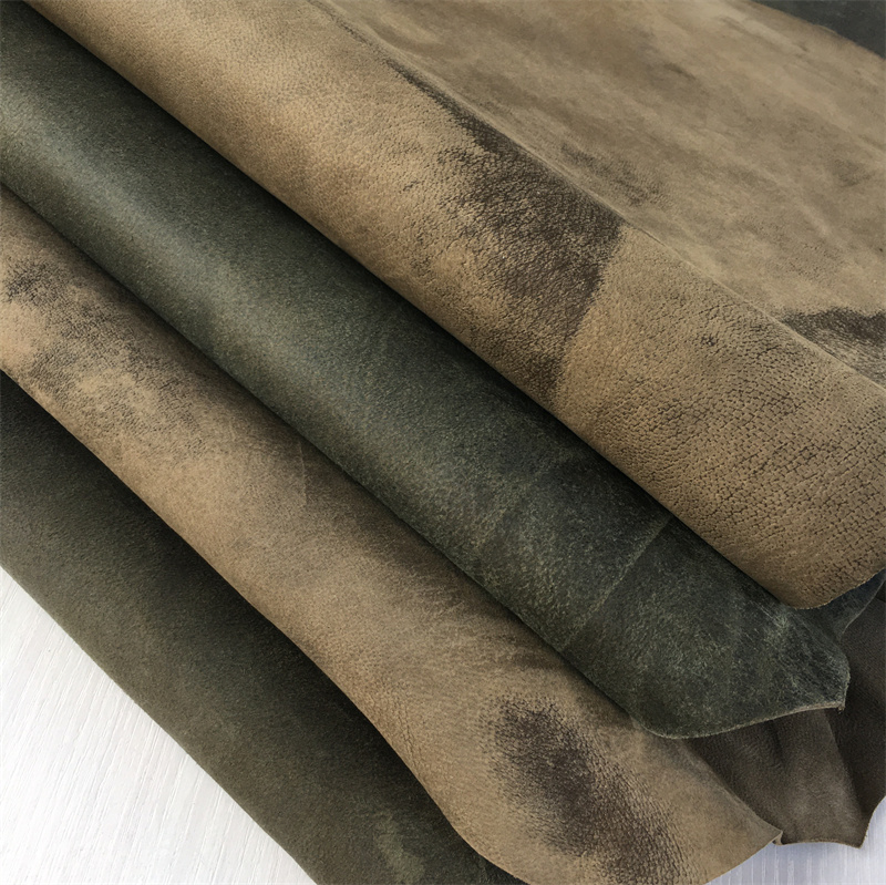 F5258疯马反绒山羊皮真皮手工DIY皮料1-1.1mm偏挺