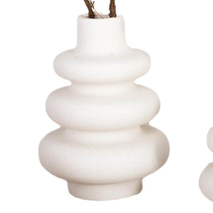 Vaso de cerámica blanca moderna creativa sala de estar decoración de gabinete de televisión decoración de flores decoración de mesa artesanía