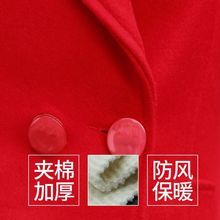 毛呢外套女中长款2021秋冬季新款韩版宽松显瘦呢子大衣加厚风衣女