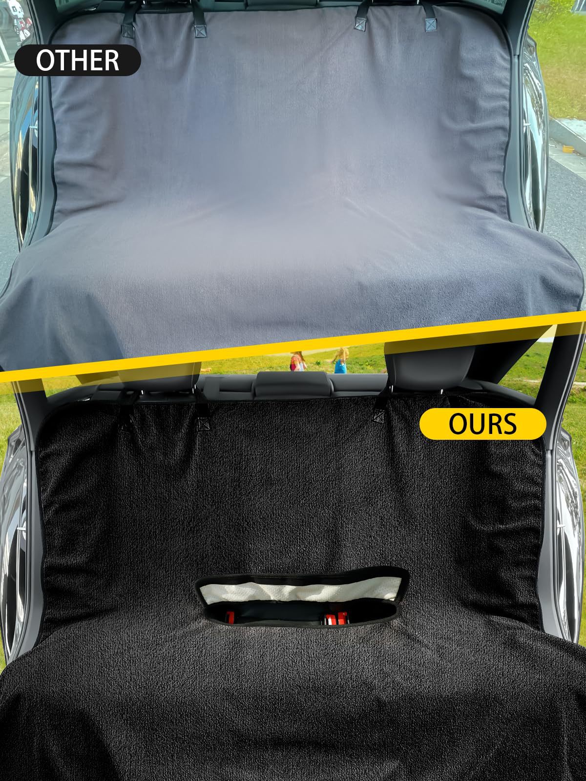 Car Towel Seat Cushion Rear Universal Waterproof Anti-Slip Four-Season Seat Cover Car Seat Solid Color Stain-Resistant Protective Cover