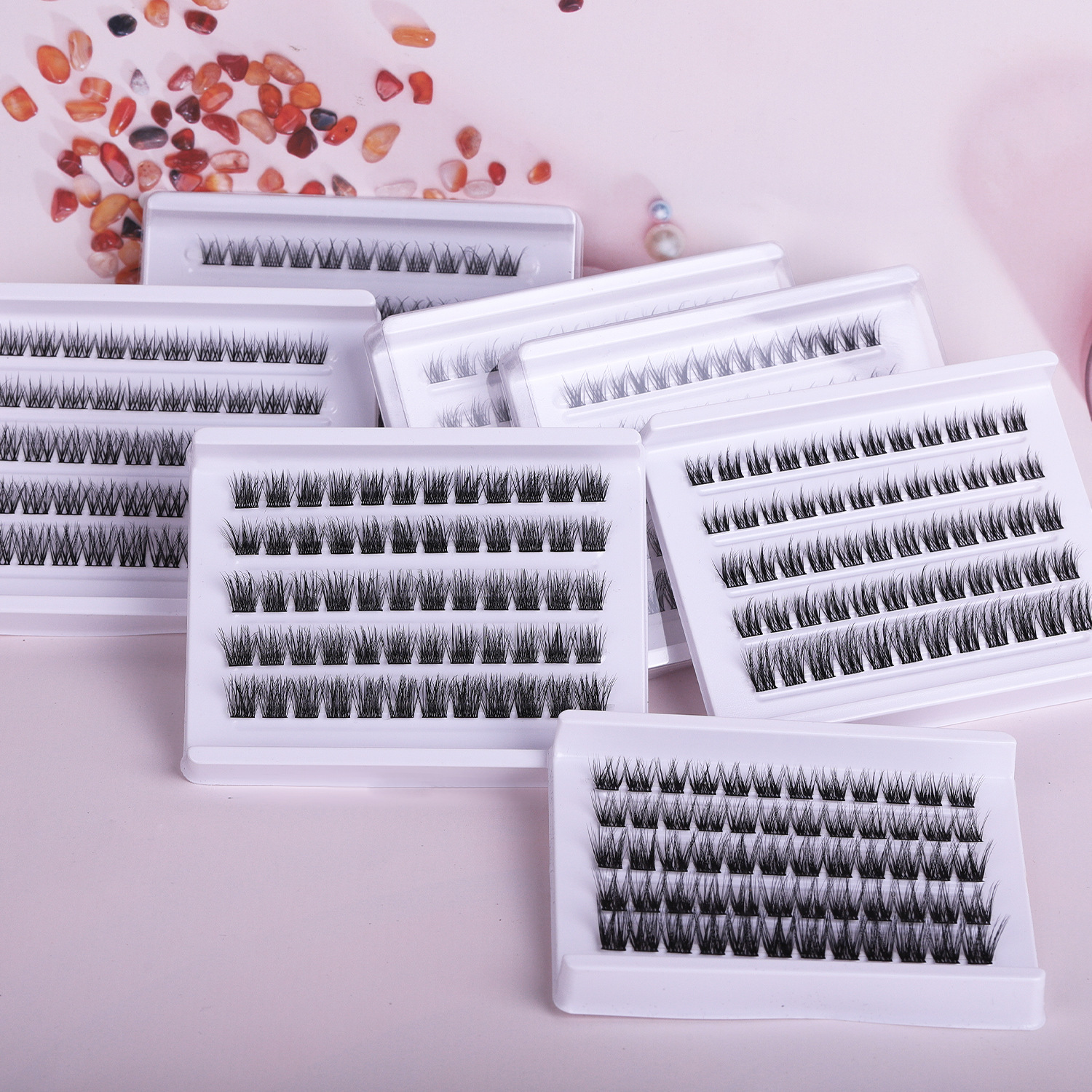Amazon explosiva 6D segmentada pestañas postizas para mujer, pestañas de extensión de alto nivel de bricolaje de gran capacidad natural y gruesa