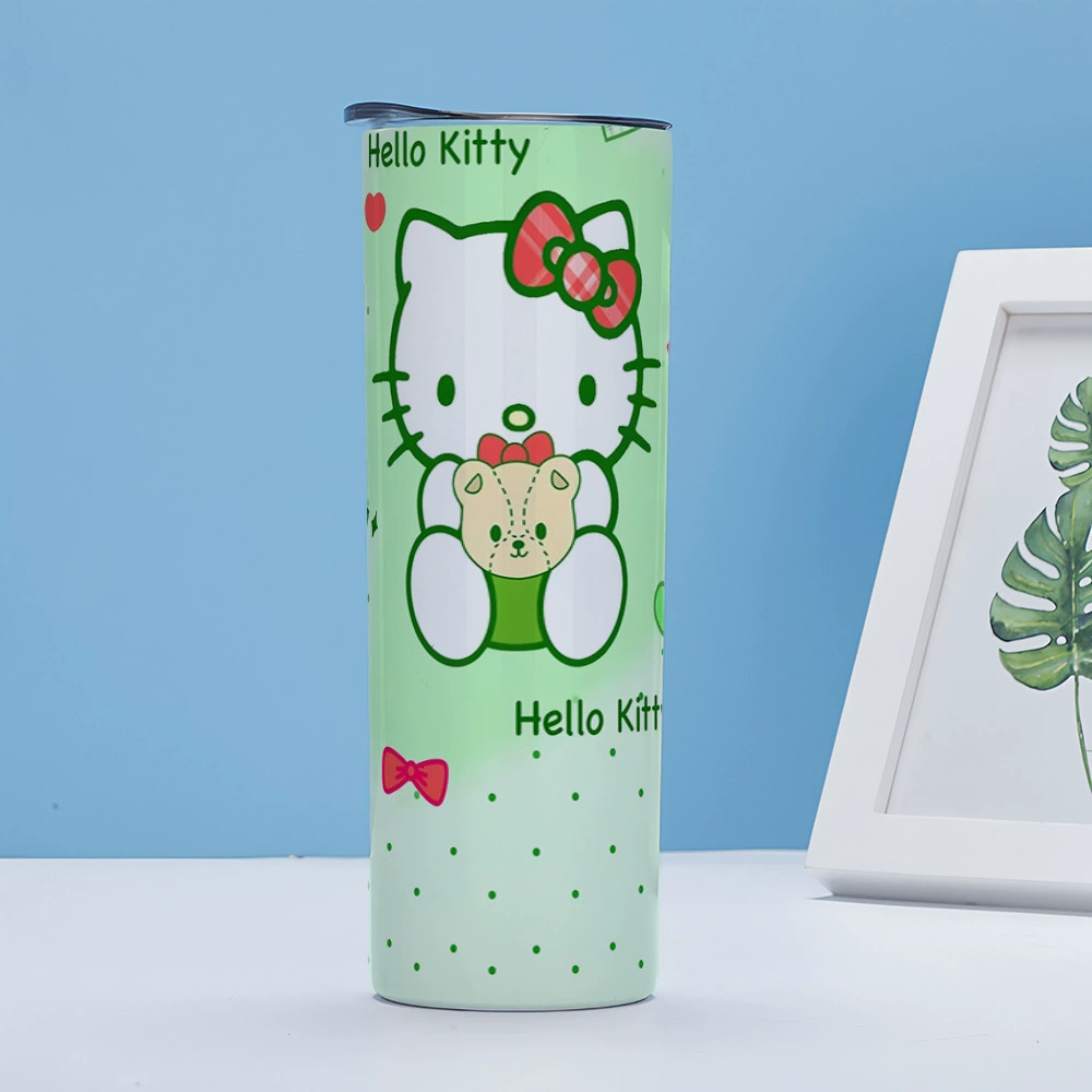 [跨境20oz不锈钢直身 hello kitty 直杯 tumbler 3d打印汽车杯]