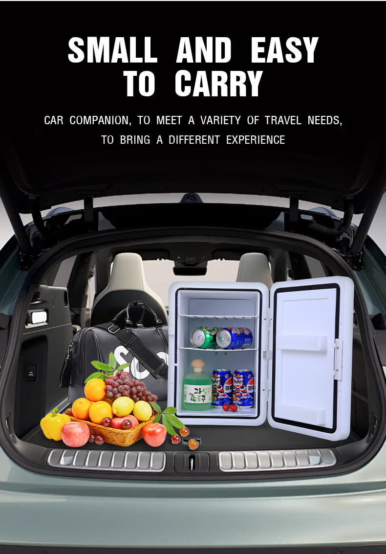 Amoi Xiaxin Mini Refrigerator for Home Use, Suitable for Student Dormitories and Car Use, Dual-Purpose for Preservation and Cooling, with Heating and Cooling Functions