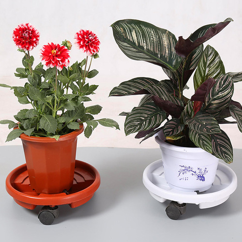 Thickened Mobile Planter Tray Manufacturer Wholesale 360-degree Swivel Planter Base with Rolling Wheels Planter Foot Pads Water Catchment Tray