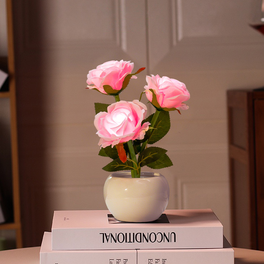 Luz de noche creativa rosa (modelo enchufable)